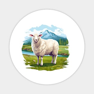 White Sheep Magnet